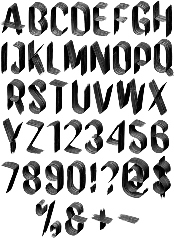 Download Graceful Black And White Font Transparent Black Presentation Alphabet Png Full Size