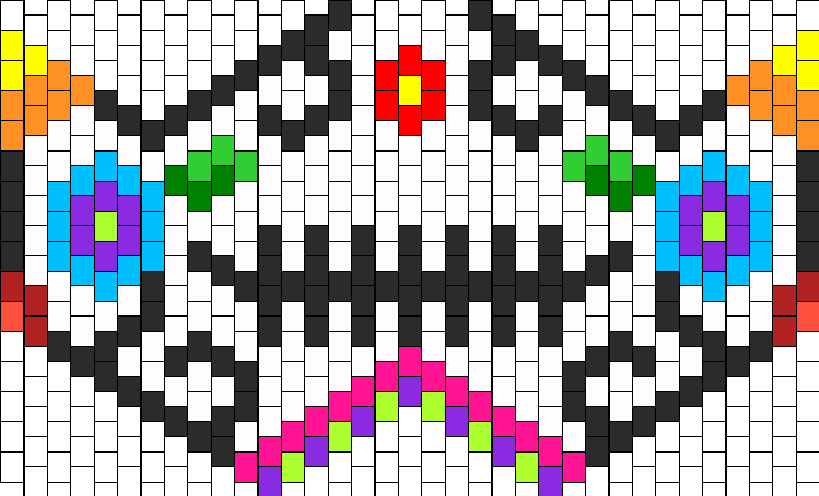 Sugarskull Kandi Mask - Kandi Patterns Mask (735x445), Png Download