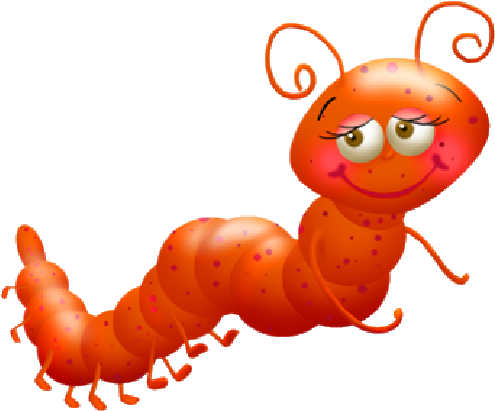 Png Transparent Image Source - Orange Caterpillar Clipart (500x500), Png Download