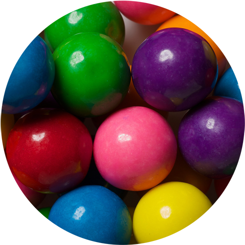 Assorted Color 1-inch Gumballs - Assorted Colors 1" Gumballs (500x500), Png Download