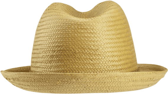 Men's Straw Fedora - Fedora (570x570), Png Download