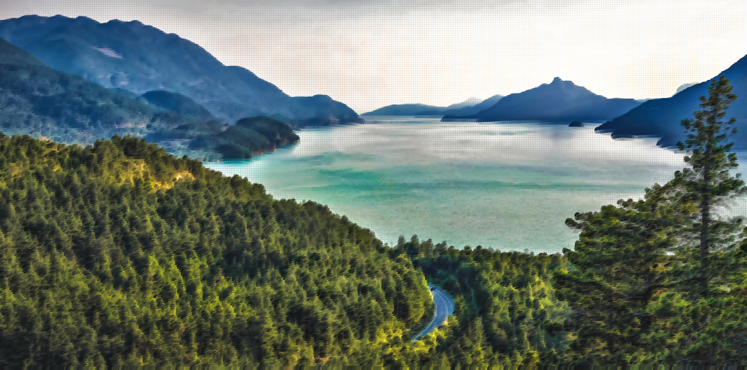 Lake - Men's Knit Scarves | Rugby Scarf | Striped Scarf | (2400x1191), Png Download