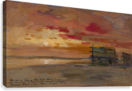 At The Lake Canvas Print - Art (429x296), Png Download