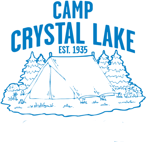 Spooky Lake Png Clipart Black And White Download - Crystal Lake Camp Counselor Logo (500x500), Png Download