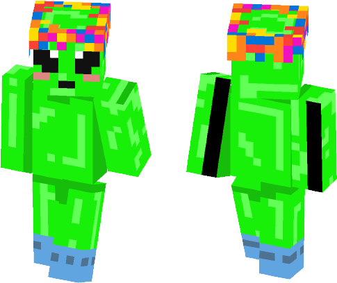 Alien W Socks And Flower Crown Flower Crown Minecraft - Graphic Design (584x497), Png Download