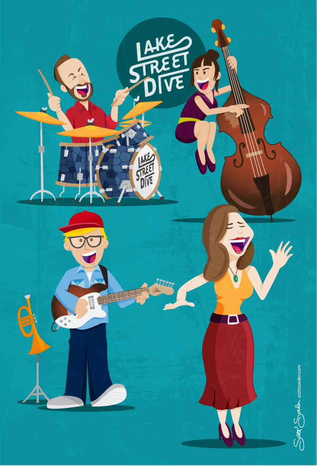 Lake Street Dive Postcard Final - Lake Street Dive Logo (638x938), Png Download