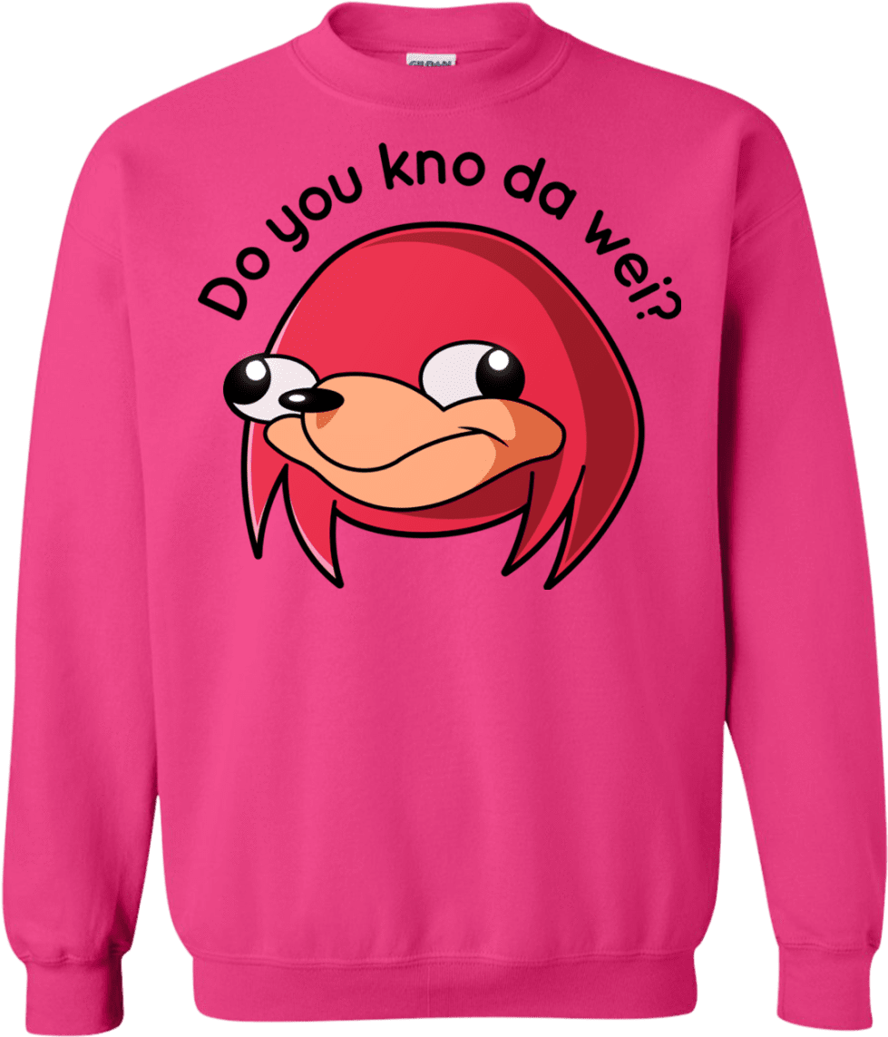 Ugandan Knuckles Crewneck Sweatshirt - Dear God Let There Be Someone Behind Me To Read This (1155x1155), Png Download