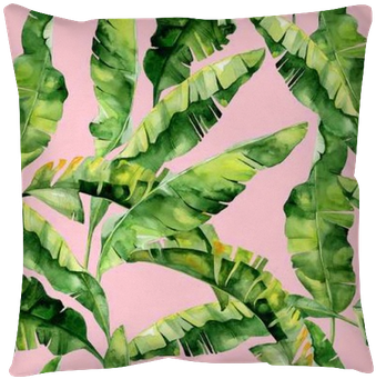 Seamless Watercolor Illustration Of Tropical Leaves, - Dense Jungle Round Mouse Pad Customized Non Slip Rubber (400x400), Png Download