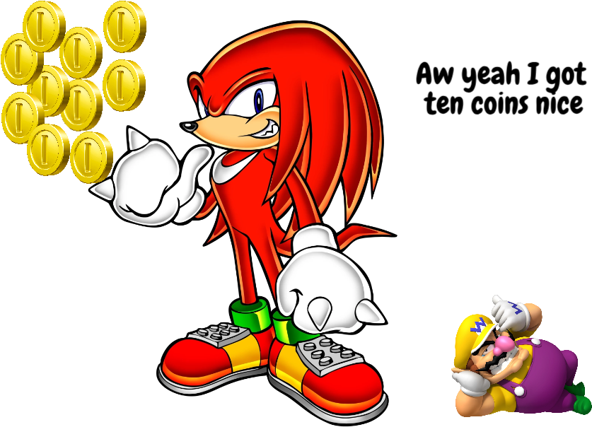 About A Month Ago - Knuckles Sonic Adventure Artwork (1086x651), Png Download
