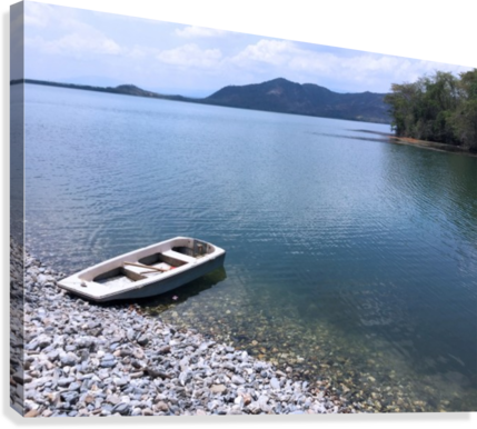 Peaceful Lake Canvas Print - Peaceful Lake (429x386), Png Download