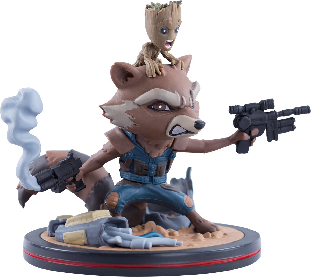 Guardians - Rocket And Groot Q Fig (1200x1068), Png Download