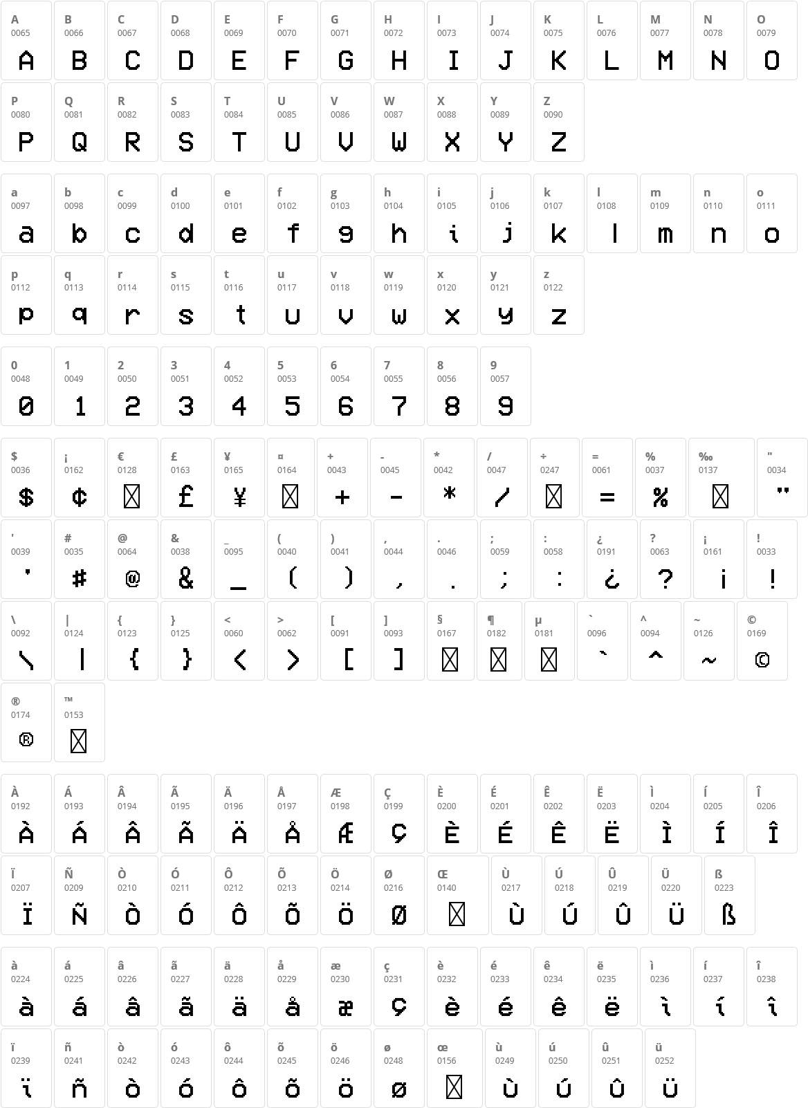 Vcr Osd Mono Character Map - Vcr Osd Mono Png (1181x1637), Png Download