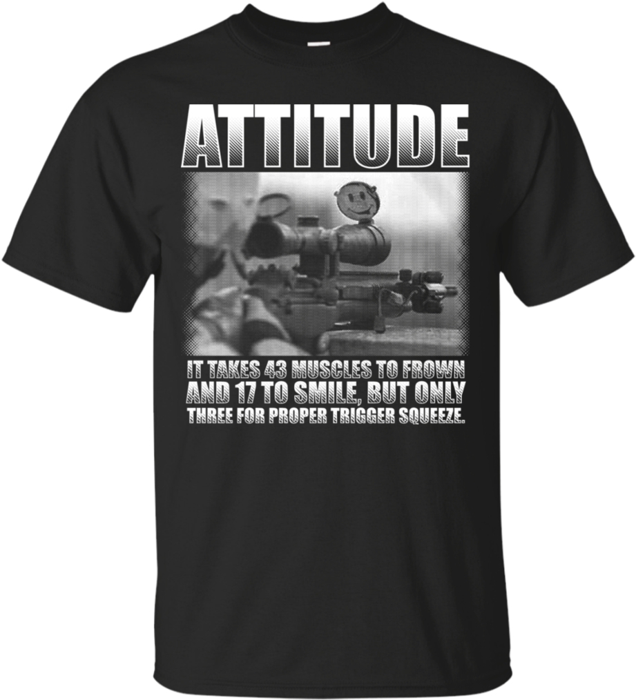 Attitude It Takes 43 Muscles To Frown And 17 To Smile - T Shirt Im A Monster (1024x1024), Png Download