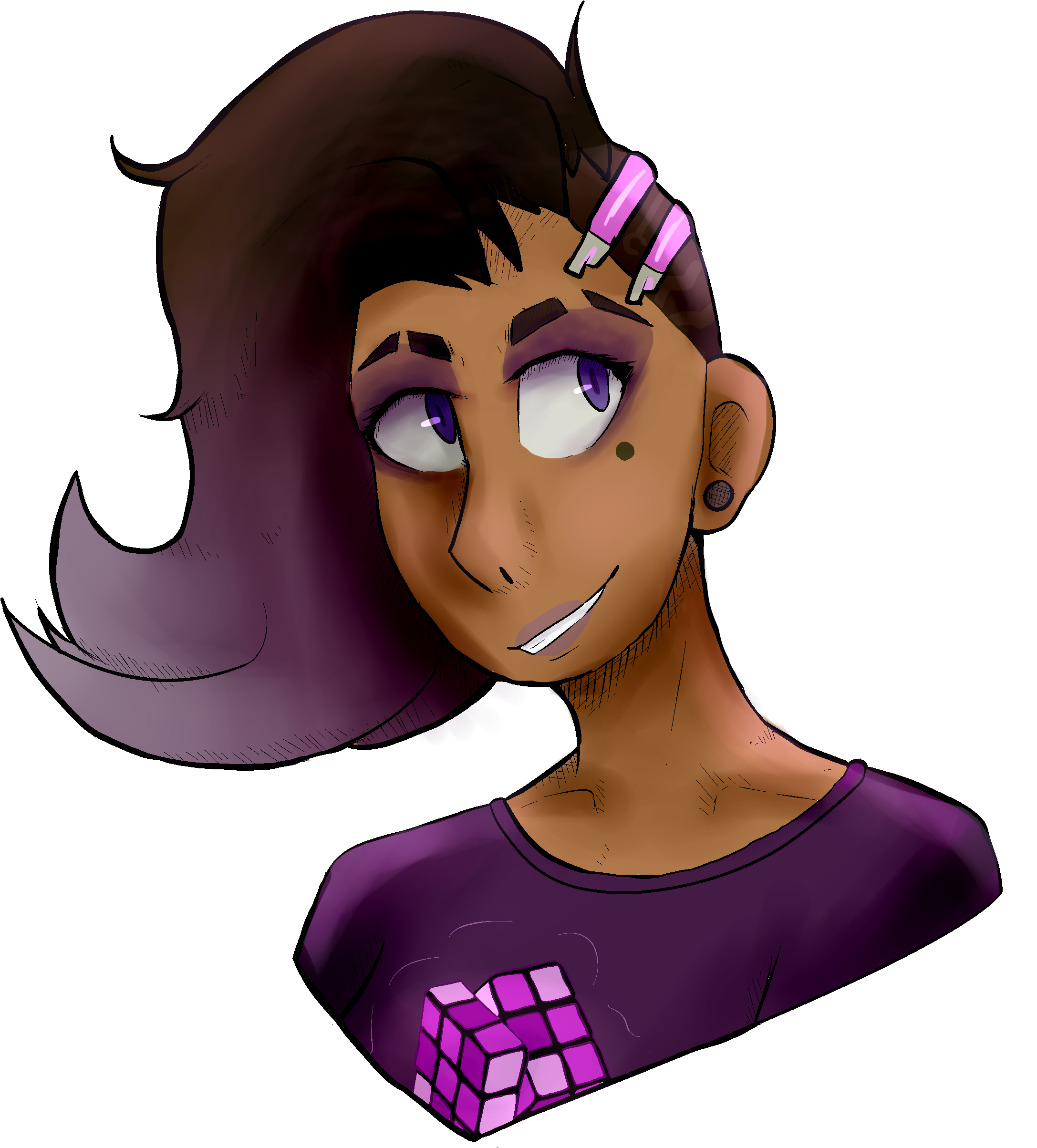 Sombra By Harperell On Deviantart Vector Black And - Sombra (2300x2900), Png Download