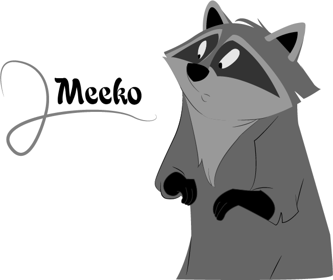 Drawn Raccoon Meeko - Meeko Raccoon (652x548), Png Download