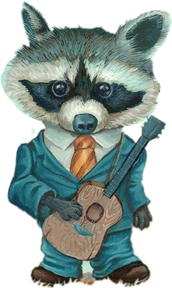 Mapache Surrealistas (340x569), Png Download