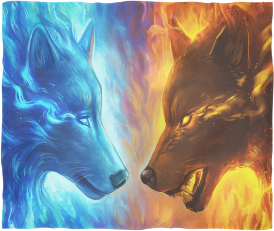 Trademark Art Jojoesart 'fire And Ice' Gallary-wrapped (600x600), Png Download