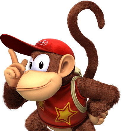 Donkey Kong Country™ - Donkey Kong Country Tropical Freeze Diddy Kong (411x442), Png Download