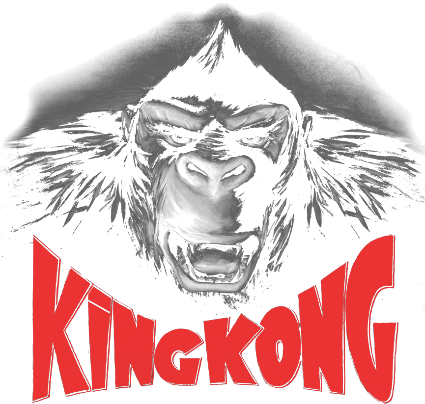 King Kong Kong Face Kid's T-shirt - Ringer T-shirt (864x890), Png Download