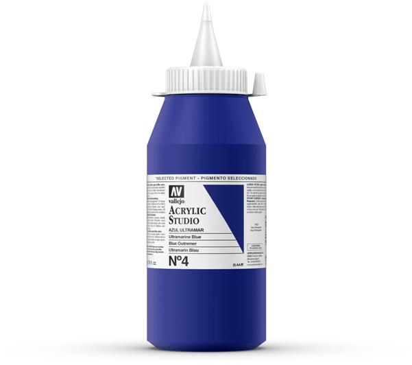 Vallejo Studio 4-1000 Ml - Acrílico Vallejo Studio Color No 25 - 1000 Ml. Azul (600x600), Png Download