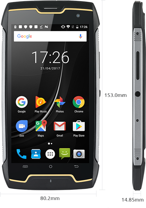 Height - 153 - 0mm - Width - 80 - 2mm - Thickness - - Cubot King Kong (502x704), Png Download