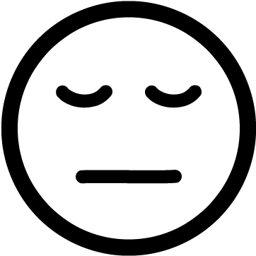 Svg Png - Neutral Emoticon Black And White (400x400), Png Download
