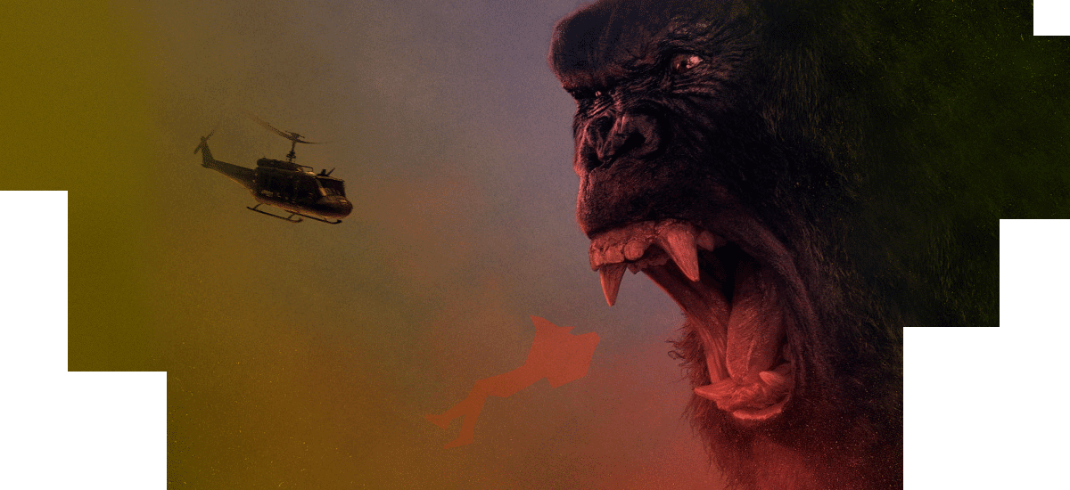 The Movie King Kong Has Been Around For 80 Years, Has - Kong Skull Island Head (1200x550), Png Download