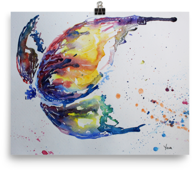 Fairy Butterfly Print - Painting (600x600), Png Download