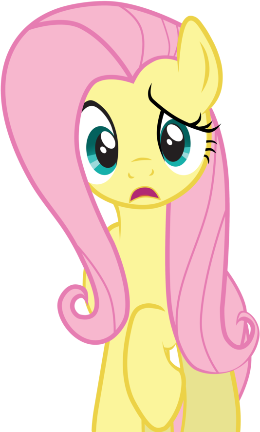 Fluttershy Vector Confused - Fluttershy Confused (900x912), Png Download