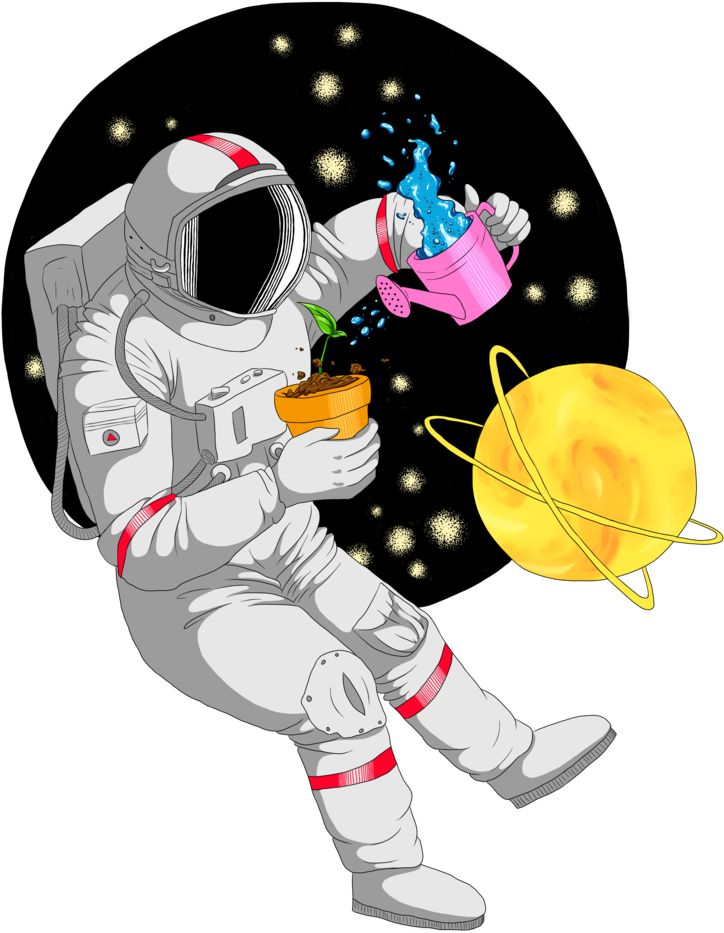 Silly Astronaut - Astronot Png (834x959), Png Download