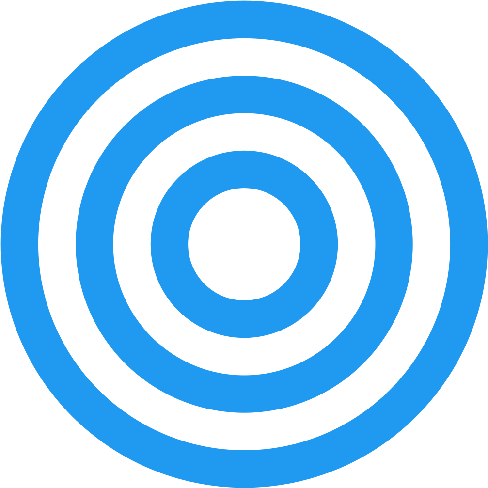 Urantia Three Concentric Blue Circles On White Symbol - Circle (1024x1024), Png Download
