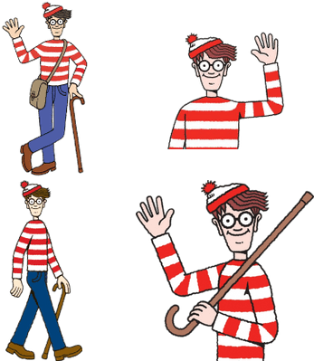 Animated Where's Waldo Gif (400x400), Png Download