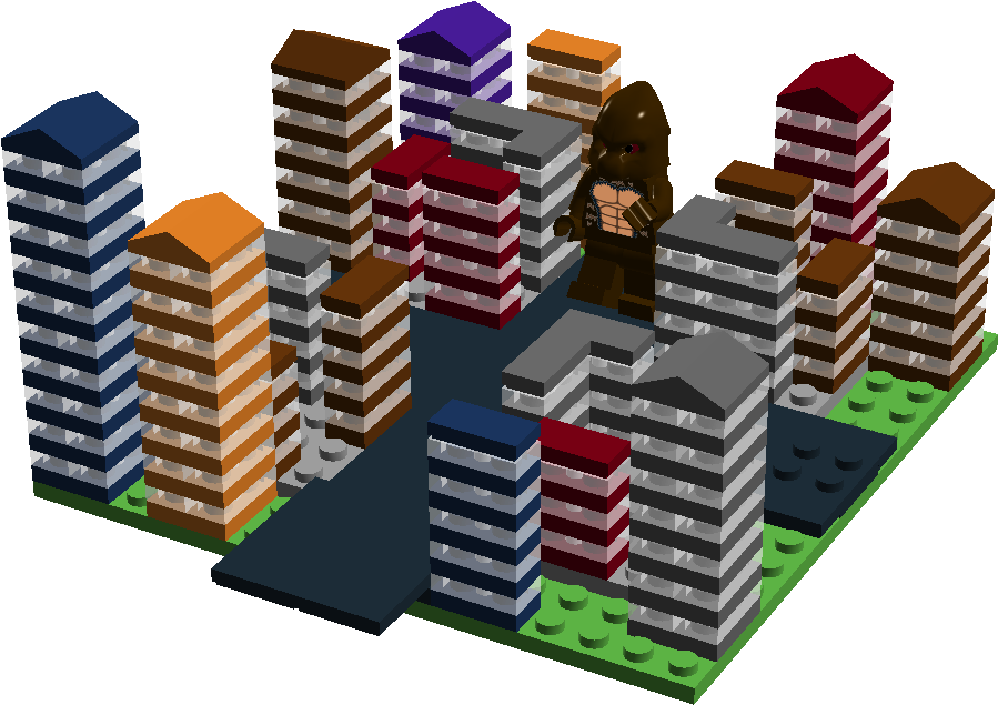 King Kong's Attack - Office (1292x672), Png Download