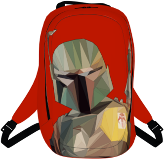 Low Poly Boba Fett Backpack - Backpack (480x480), Png Download