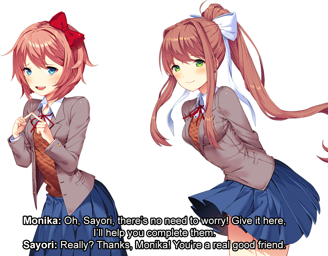 Monika Ddlc Png Clip Freeuse Library - Doki Doki Sayuri Ship (1200x900), Png Download