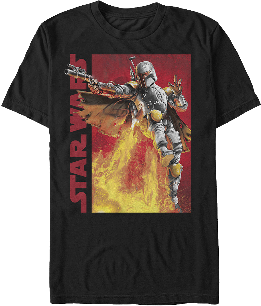 Boba Fett Jetpack Star Wars T-shirt - Ravensburger Star Wars 500 Piece (834x978), Png Download