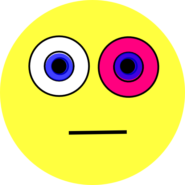 Pink Eyes Clipart Emoticon - Smiley (600x600), Png Download
