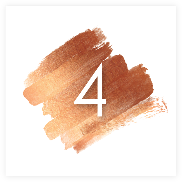 Brushstroke Table Number Set - Hardwood (375x375), Png Download