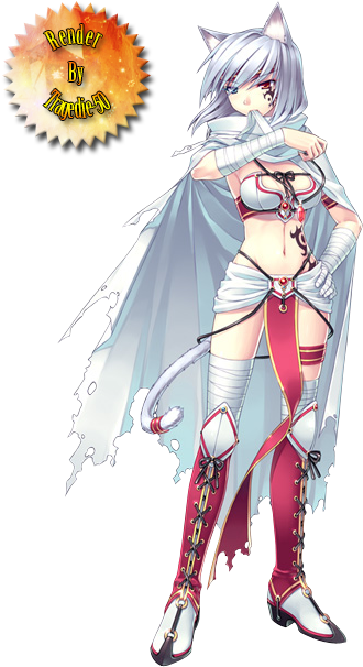 Color Theme - Anime Neko Girl Fighting (452x640), Png Download