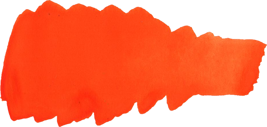 18 Orange Watercolor Brush Stroke Png Transparent Vol2 - Drawing (929x443), Png Download