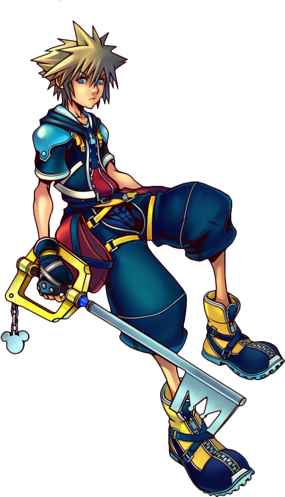 Sora - Kh2 - Kingdom Hearts 2 Sora Art (589x1024), Png Download