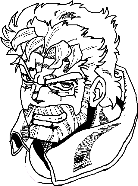 Clip Art Black And White Library Community Joseph Joestar - Drawing (575x659), Png Download