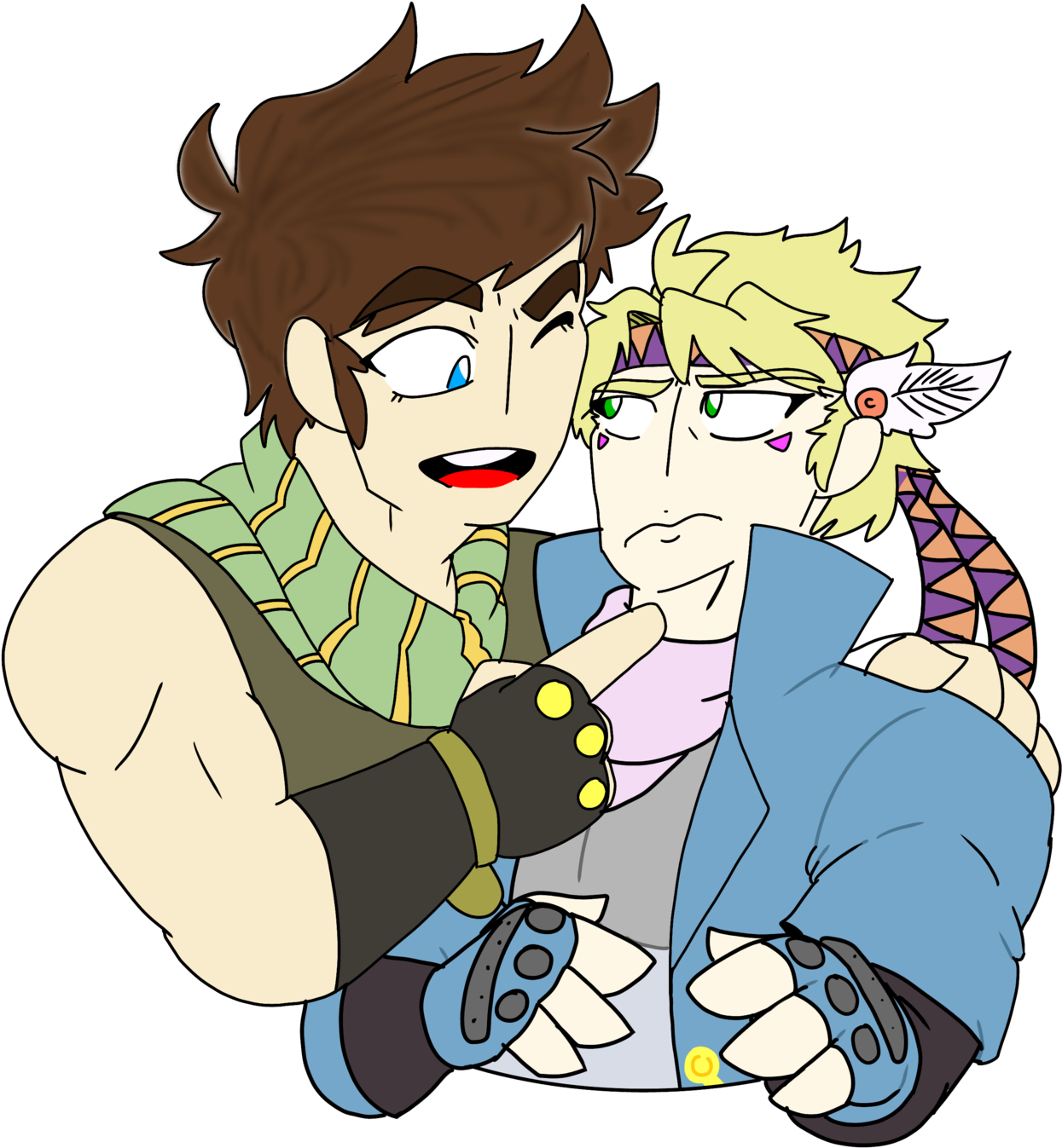 My Art Commissions Joseph Joestar Caesar Zeppeli Jojo's - Cartoon (1280x1480), Png Download