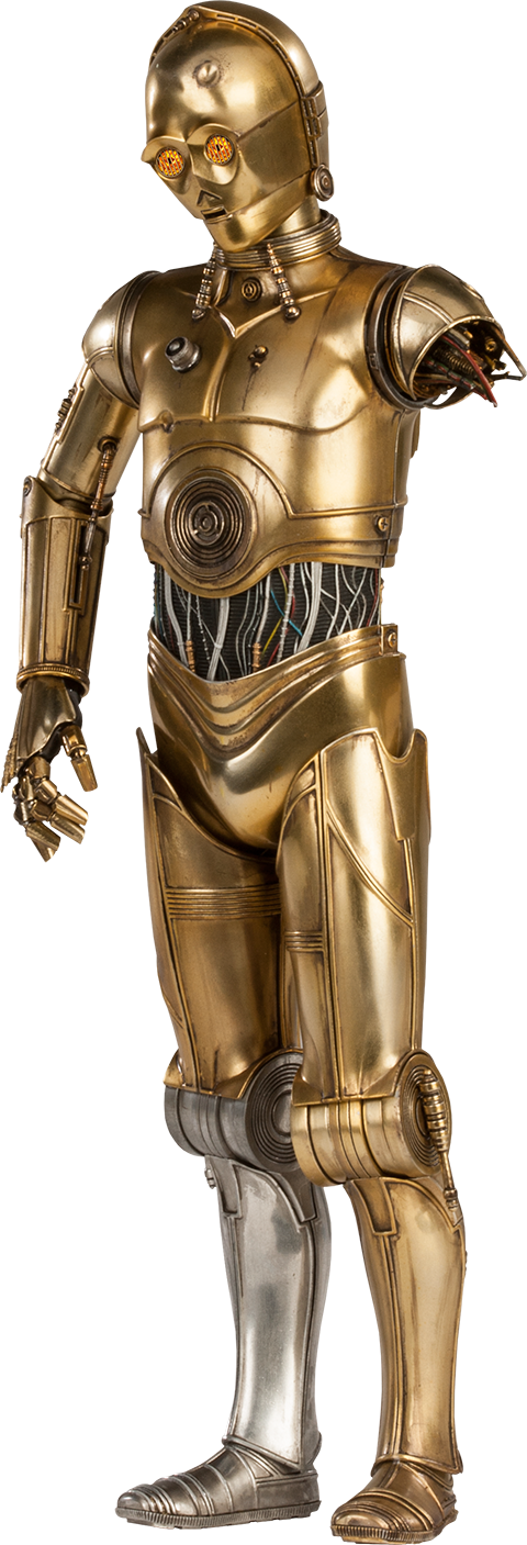 C-3po Sixth Scale Figure - C 3po Star Wars Png (480x1407), Png Download