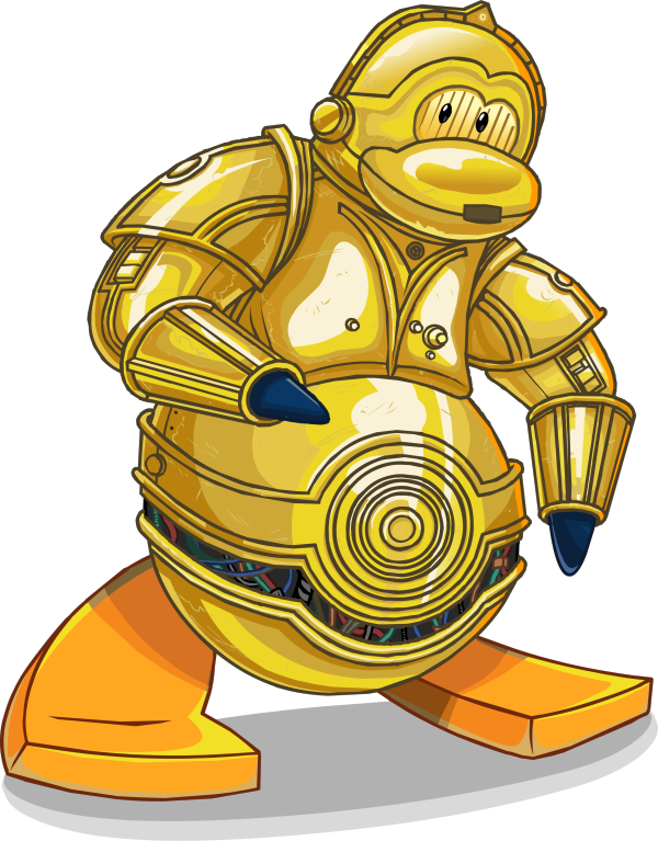C3po - Club Penguin Star Wars C3po (600x767), Png Download