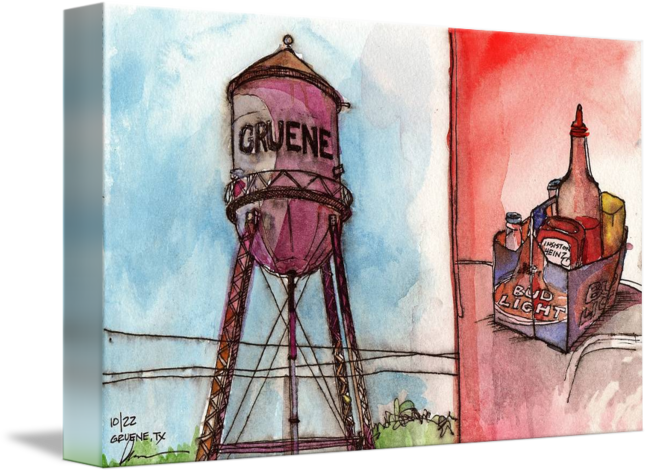 Banner Royalty Free Gruene Texas Tower Hill Country - Texas (650x473), Png Download