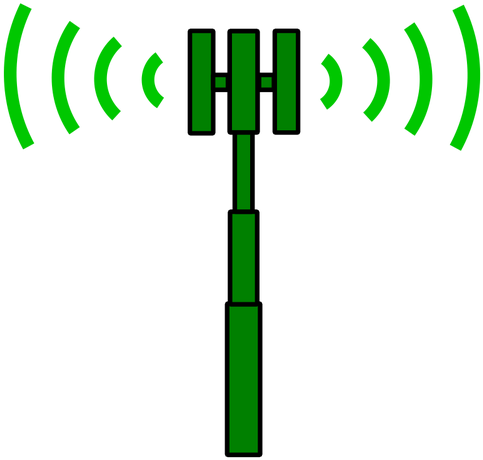 Radio Vector Image Public Domain Vectors Transmitter - Cellular Tower Clip Art (500x481), Png Download