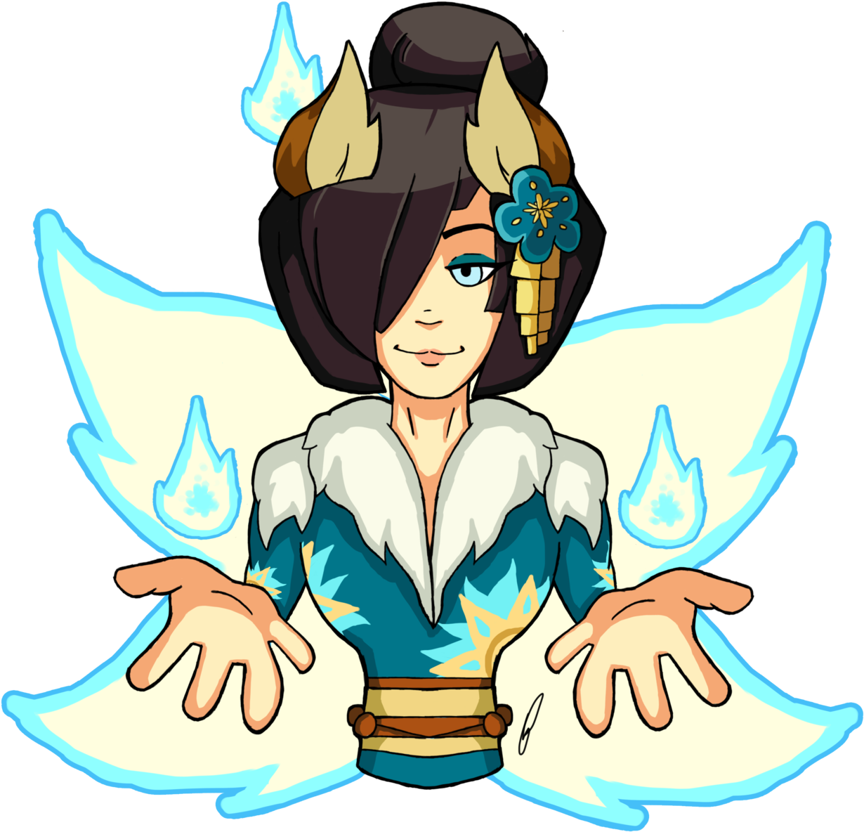 Mastsuri Yumiko On Brawlhalla Is So Beautiful Absolutely - Brawlhalla Matsuri Yumiko 3d (1280x1234), Png Download