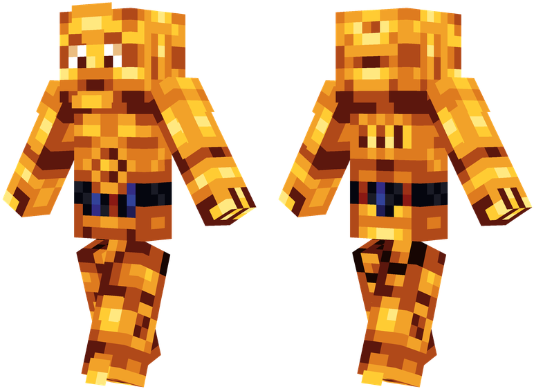 C-3po - Minecraft Most Detailed Skin (804x576), Png Download