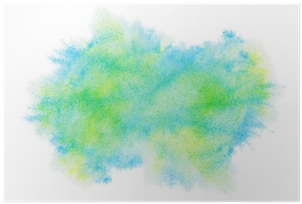 Painted Green Watercolor Stain, Design Element Poster - Painting (400x400), Png Download